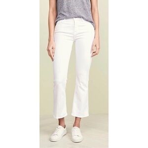 Frame White Le Crop Frayed Hem Jeans 28